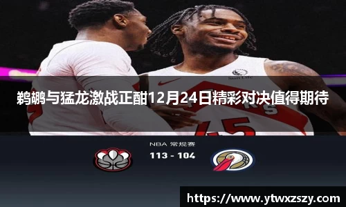 鹈鹕与猛龙激战正酣12月24日精彩对决值得期待